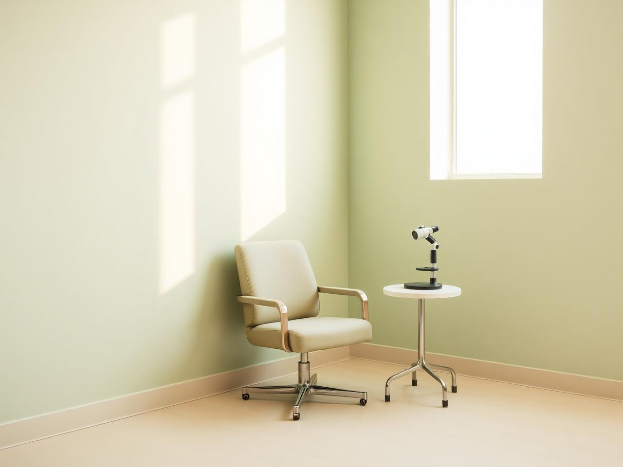 Clinical consultation room with dermatoscope
